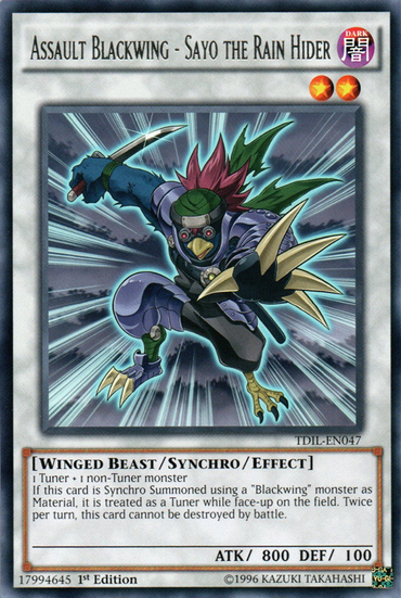Assault Blackwing - Sayo the Rain Hider [TDIL-EN047] Rare 