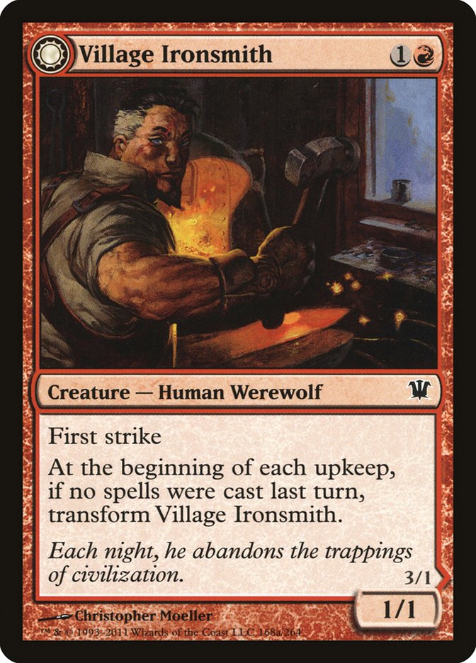 Village Ironsmith // Ironfang [Innistrad] 