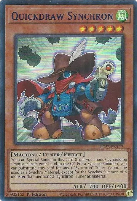 Quickdraw Synchron (Blue) [LDS3-EN117] Ultra Rare 