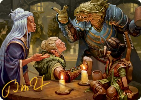 You Meet in a Tavern Art Card (Gold-Stamped Signature) [Dungeons & Dragons: Adventures in the Forgotten Realms Art Series] 