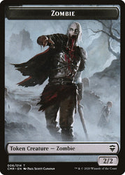 Horror // Zombie Double-Sided Token [Commander Legends Tokens] 