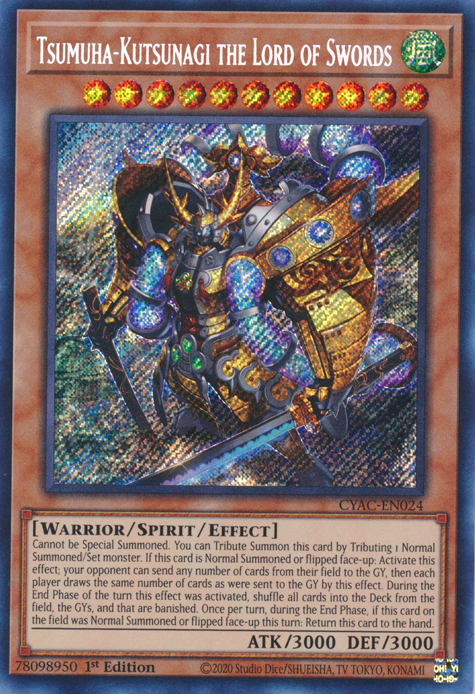 Tsumuha-Kutsunagi the Lord of Swords [CYAC-EN024] Secret Rare 