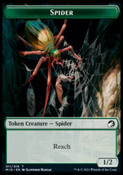 Human // Spider Double-Sided Token [Innistrad: Midnight Hunt Tokens] 