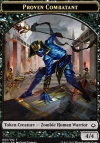 Proven Combatant // Cat Double-Sided Token [Hour of Devastation Tokens] 