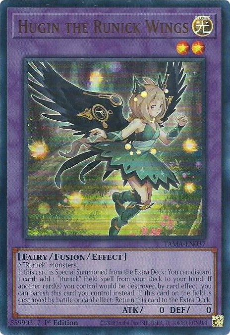 Hugin the Runick Wings [TAMA-EN037] Ultra Rare 