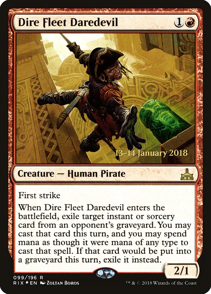 Dire Fleet Daredevil [Rivals of Ixalan Prerelease Promos] 