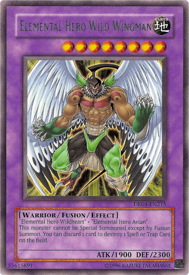 Elemental Hero Wild Wingman [DR04-EN215] Rare 