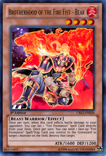 Brotherhood of the Fire Fist - Bear [CBLZ-EN024] Ultra Rare 