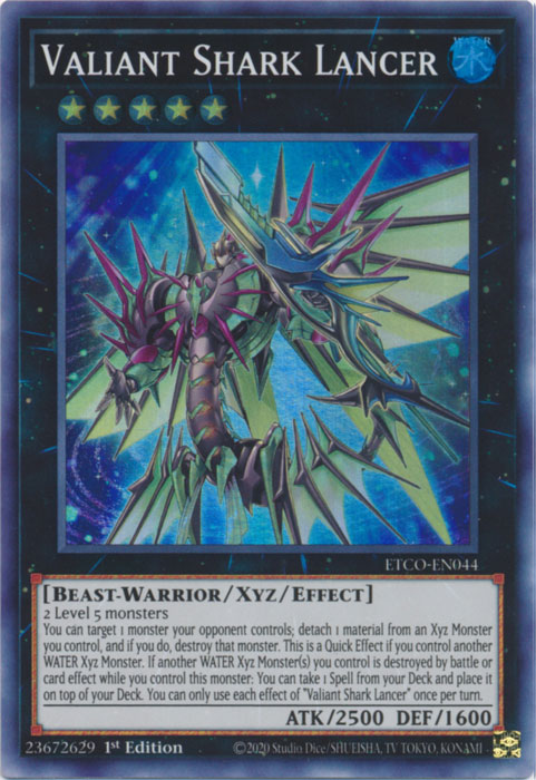Valiant Shark Lancer [ETCO-EN044] Super Rare 