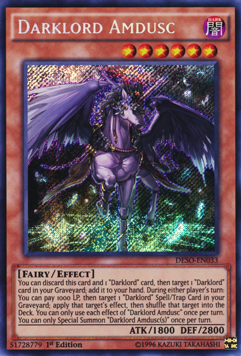 Darklord Amdusc [DESO-EN033] Secret Rare 