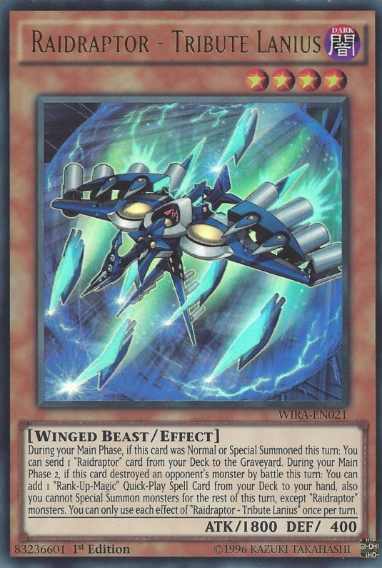 Raidraptor - Tribute Lanius [WIRA-EN021] Ultra Rare 