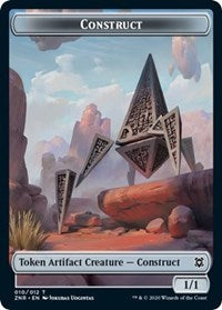 Construct // Drake Double-Sided Token [Zendikar Rising Tokens] 