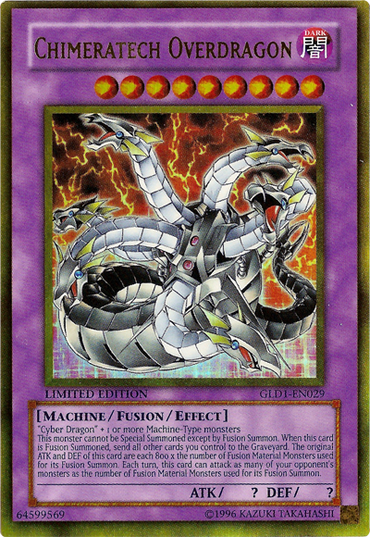 Chimeratech Overdragon [GLD1-EN029] Gold Rare 