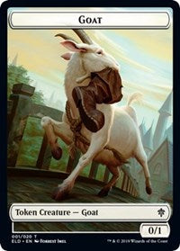 Goat // Food (15) Double-Sided Token [Throne of Eldraine Tokens] 