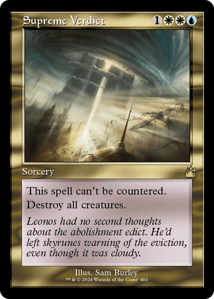 Supreme Verdict (Retro Frame) [Ravnica Remastered] 