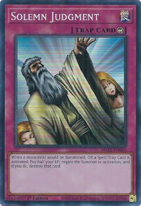 Solemn Judgment [MAZE-EN063] Super Rare 