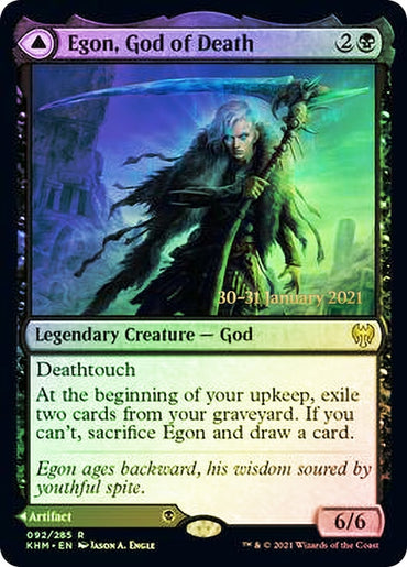 Egon, God of Death // Throne of Death [Kaldheim Prerelease Promos] 