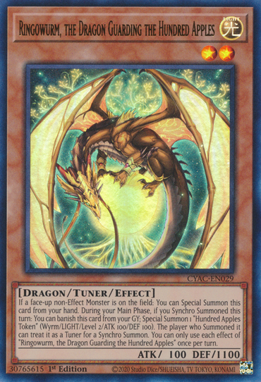 Ringowurm, the Dragon Guarding the Hundred Apples [CYAC-EN029] Ultra Rare 