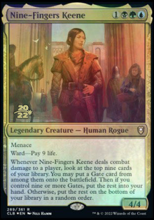 Nine-Fingers Keene [Commander Legends: Battle for Baldur's Gate Prerelease Promos] 