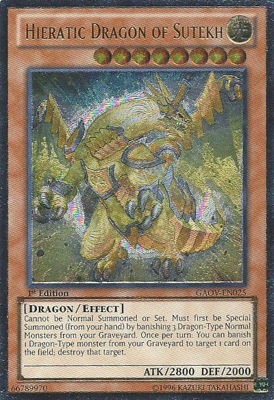 Hieratic Dragon of Sutekh [GAOV-EN025] Ultimate Rare 