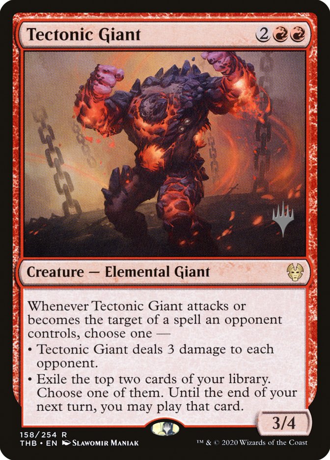 Tectonic Giant (Promo Pack) [Theros Beyond Death Promos] 