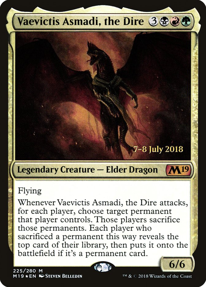 Vaevictis Asmadi, the Dire [Core Set 2019 Prerelease Promos] 