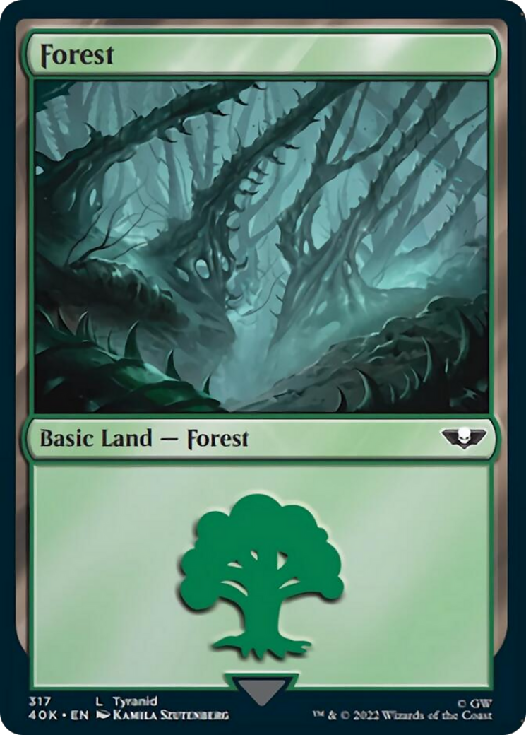 Forest (317) (Surge Foil) [Warhammer 40,000] 