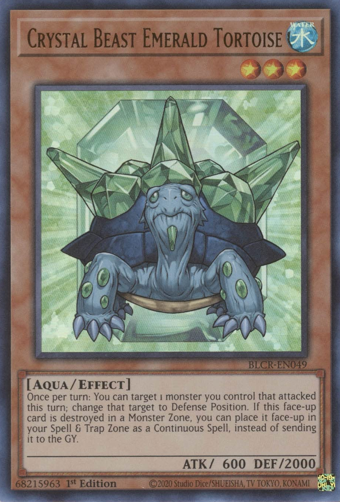 Crystal Beast Emerald Tortoise [BLCR-EN049] Ultra Rare 