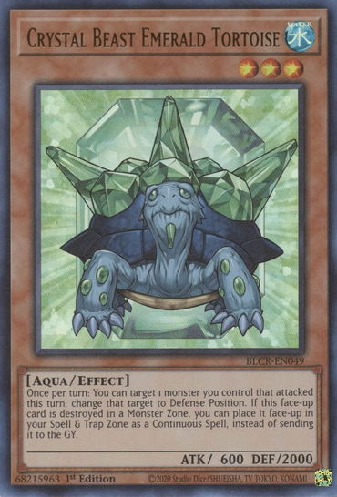 Crystal Beast Emerald Tortoise [BLCR-EN049] Ultra Rare 
