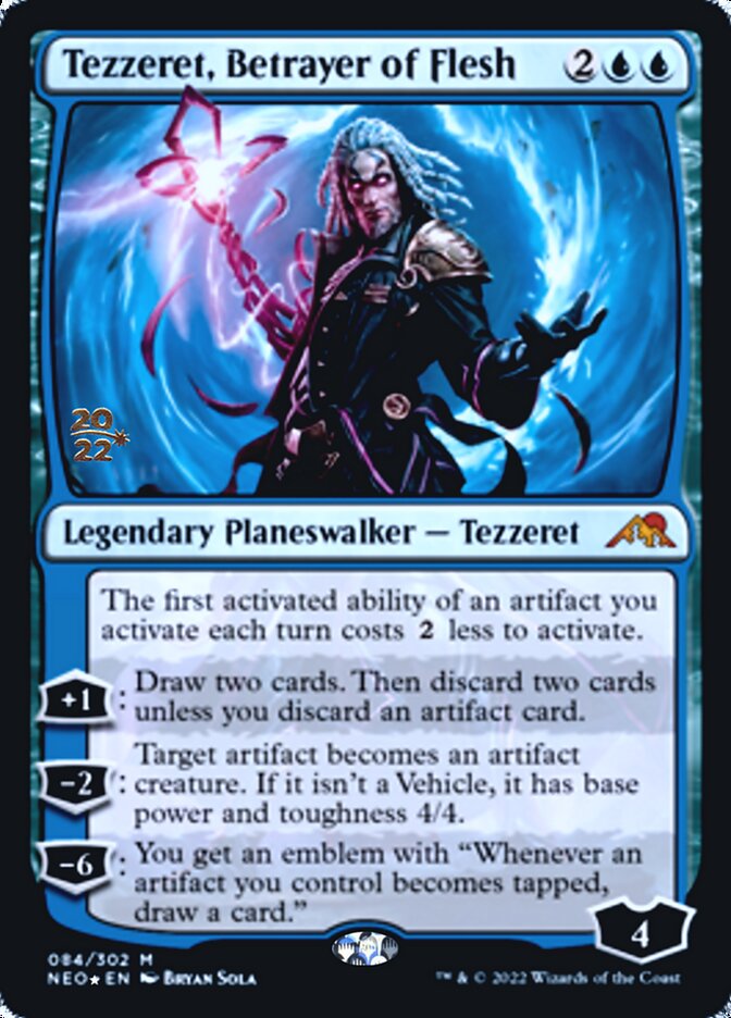 Tezzeret, Betrayer of Flesh [Kamigawa: Neon Dynasty Prerelease Promos] 