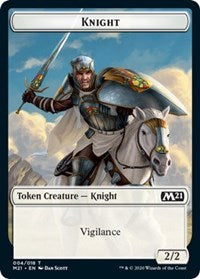 Knight // Zombie Double-Sided Token [Core Set 2021 Tokens] 