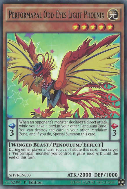 Performapal Odd-Eyes Light Phoenix [SHVI-EN003] Rare 