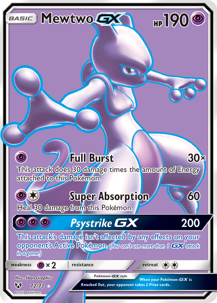 Mewtwo GX (72/73) [Sun & Moon: Shining Legends]