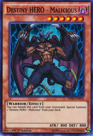 Destiny HERO - Malicious [DESO-EN010] Super Rare 