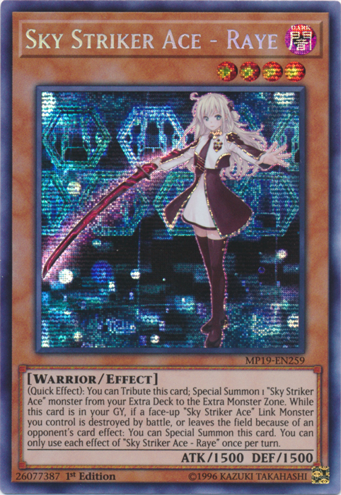 Sky Striker Ace - Raye [MP19-EN259] Prismatic Secret Rare 