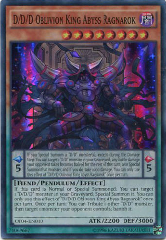 D/D/D Oblivion King Abyss Ragnarok [OP04-EN010] Super Rare 