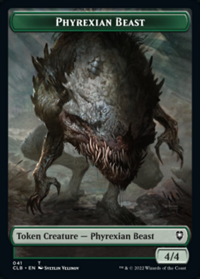 Phyrexian Beast // Wurm Double-Sided Token [Commander Legends: Battle for Baldur's Gate Tokens] 