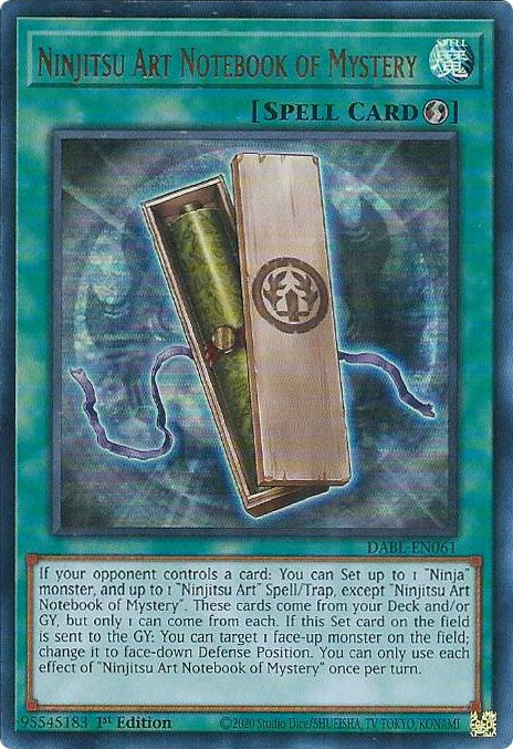 Ninjitsu Art Notebook of Mystery [DABL-EN061] Ultra Rare 