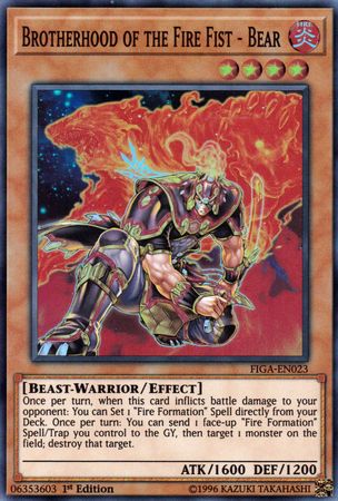 Brotherhood of the Fire Fist - Bear [FIGA-EN023] Super Rare 