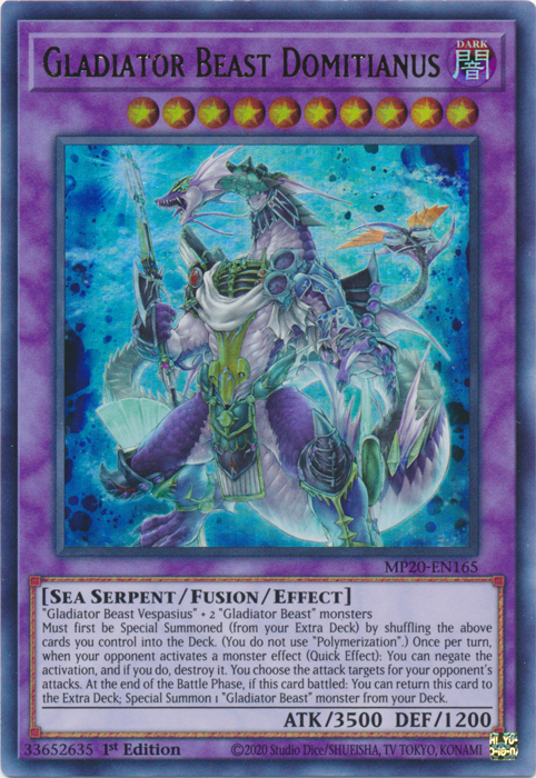 Gladiator Beast Domitianus [MP20-EN165] Ultra Rare 