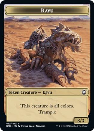 Kavu // Bear Double-Sided Token [Dominaria United Commander Tokens] 