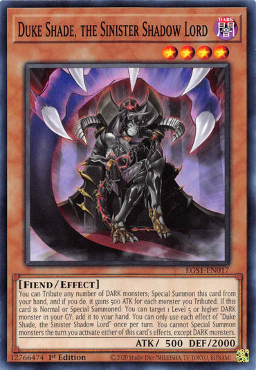Duke Shade, the Sinister Shadow Lord [EGS1-EN017] Common 