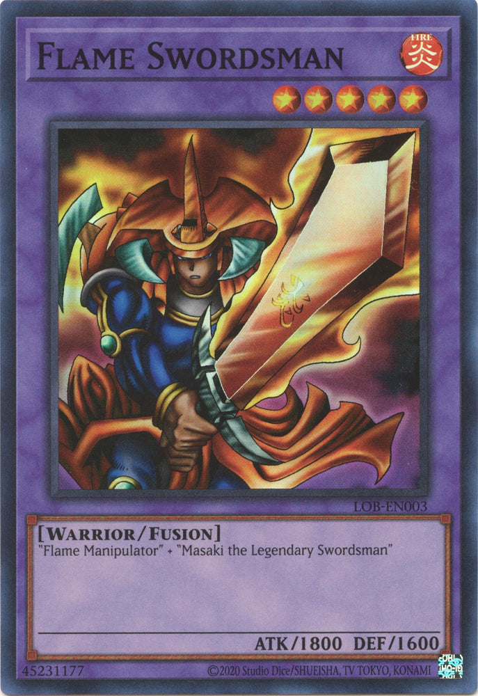 Flame Swordsman (25th Anniversary) [LOB-EN003] Super Rare 