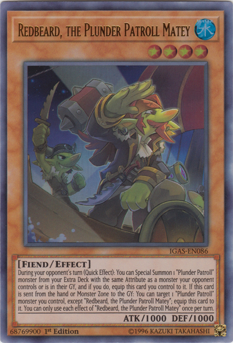 Redbeard, the Plunder Patroll Matey [IGAS-EN086] Ultra Rare 