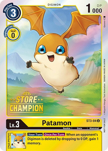 Patamon [ST3-04] (Store Champion) [Starter Deck: Heaven's Yellow Promos] 