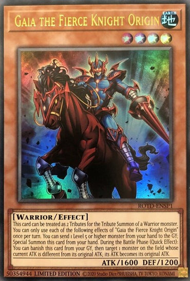 Gaia the Fierce Knight Origin [ROTD-ENSP1] Ultra Rare 