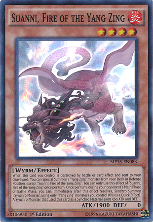 Suanni, Fire of the Yang Zing [MP15-EN083] Super Rare 