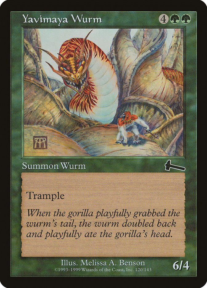 Yavimaya Wurm [Urza's Legacy] 