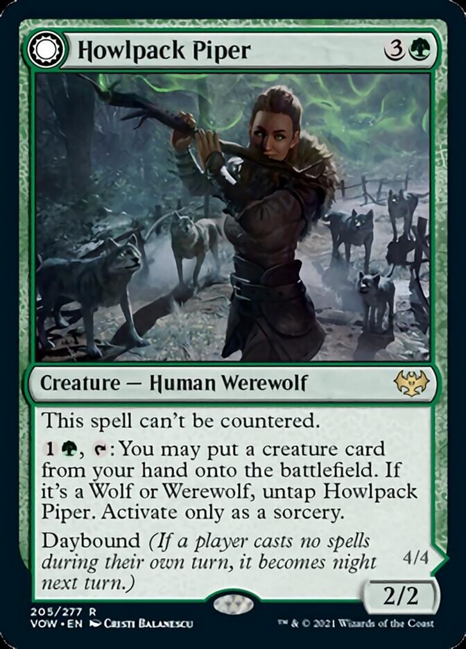 Howlpack Piper // Wildsong Howler [Innistrad: Crimson Vow] 