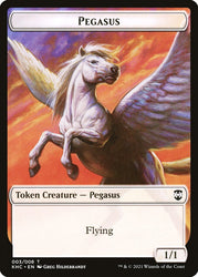 Kithkin Soldier // Pegasus Double-Sided Token [Kaldheim Commander Tokens] 